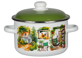 Кастрюля эмаль 2л 6RD161M Лето на даче