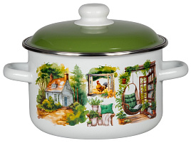 Кастрюля эмаль 2л 6RD161M Лето на даче