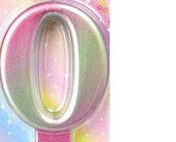 Свеча-цифра "0" Северное сияние Ч43150