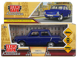 Машина металлическая ZAZ968A-12-BU2 ретро-модель 12 см, дв ,баг, инер, темно-синий