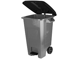 Бак 100л для мусора пластик на колесах 700620003/5625