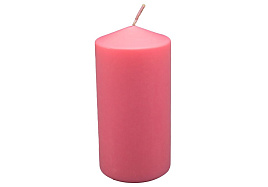 Свеча пеньковая 60*120 пастельно-розовая ч54644