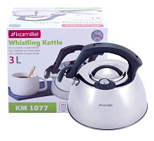 Чайник нержавейка 3л 1077/КМ-1077/4199 со свистком