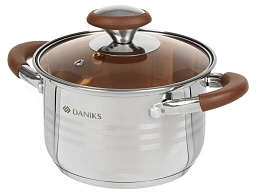 Кастрюля нержавейка 2л Daniks GS-01415-16CA/8264