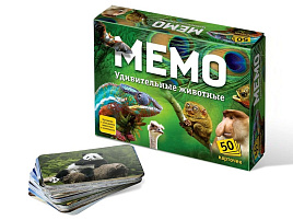 Настольная игра 767517/7207 Мемо. Удивительные животные 50карт
