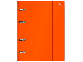 Тетрадь на кольцах 120л. ТТ5к120_пл 63248 "Neon", пластиковая обложка, оранжевый, с резинкой