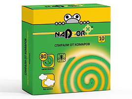 Комары Спираль Nadzor бездым. б/з 10шт. 80ч. 7956