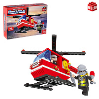 Конструктор Брик 5164173 Пожарный вертолет 95дет.