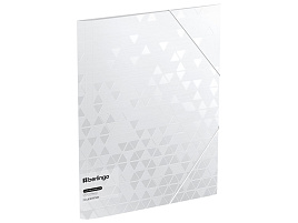 Папка на резинках Berlingo FB4_A4397 "DoubleWhite" А4, 600мкм, белая