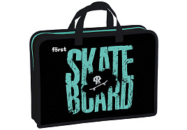 Папка для тетрадей А4 Forst  FT-HB-750413 с ручками 1 отделение, "Skateboard", 340*245*75мм, пластик, на молнии