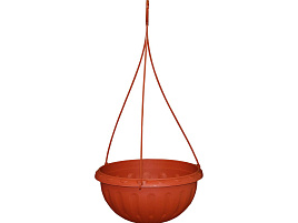Кашпо цветочное подвесное 3,5л Джулия М1608 корич.