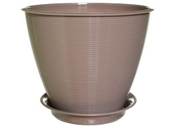 КашКашпо цветочное 1,1л Мальта 054574/0404 мокко с поддоном