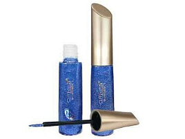 Подводка для глаз Farres синий с блестками тонкая кисточка 8011-04 5313