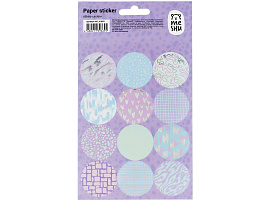 Наклейки MESHU MS_41669 "Shiny circles", 12*21см, фольга, 12 наклеек, европодвес
