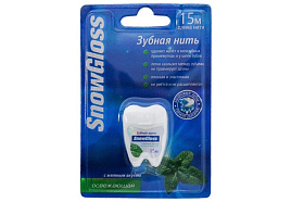 Зубная нить Snow Gloss Освежающая 15м