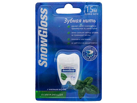 Зубная нить Snow Gloss Освежающая 15м