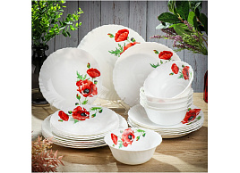 Сервиз столовый 24пр 448964 Даникс  Алый мак
