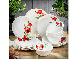 Сервиз столовый 24пр 448964 Даникс  Алый мак