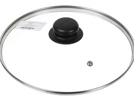 Крышка Стекло 24см Д4124Ч/430303/5628 с ручкой