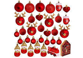 Набор шаров 3/6см FG250327346C красный 32шт