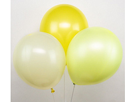 Шар надувной 12" Пастель желтое ассорти (50шт) Ч41018