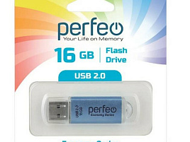 Флеш-драйв Perfeo USB 16Gb E01 синий