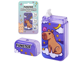 Корректирующая лента FUNSTER 273020 "КАПИБАРЫ", 5 мм х 5 м, корпус ассорти, блистер