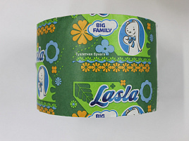 Туалетная бумага б/вт Lasla Big Family зеленая 2174