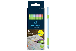 Набор капиллярных ручек Schneider 191085 "Line-Up Pastel" 06цв., 0,4мм, картон. упаковка, европодвес