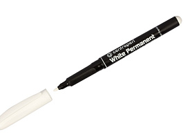 Маркер Centropen 2686/01 белый, пулевидный, 1,2мм