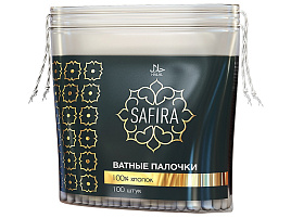 Ватные палочки Safira 100шт полиэтиленовый пакет