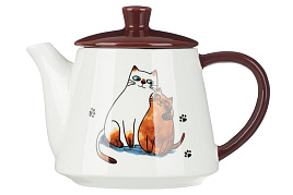 Чайник заварочный керамика 900мл 824-304 Котовасия в/уп