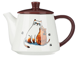 Чайник заварочный керамика 900мл 824-304 Котовасия в/уп