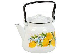 Чайник эмаль 3,5л С2716*97 Лимоны белый Сибирские товары
