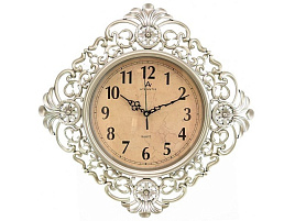 Часы настенные Atlantis 38*38 TLD-35190A серебро