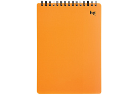Блокнот 60л. BG Б5гр60_пл 57753 "Neon", А5 на гребне оранжевая пластиковая обложка, тиснение фольгой