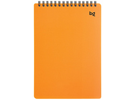 Блокнот 60л. BG Б5гр60_пл 57753 "Neon", А5 на гребне оранжевая пластиковая обложка, тиснение фольгой