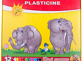 Пластилин 12цв. Юный художник 280045 со стеком, картон