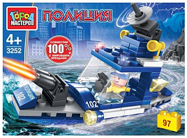 Конструктор Брик 3252-PZ Полицейский катер 97 дет