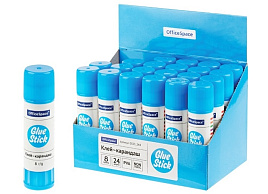 Клей-карандаш 8г. OfficeSpace GS08_243_12 дисплей, ПВА