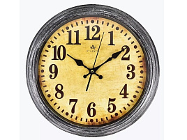 Часы настенные Atlantis 38*38 TLD-3708C серебро