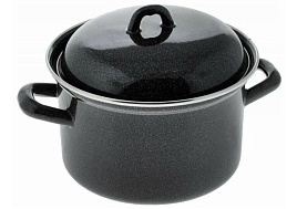 Кастрюля эмаль 3л 1612А/ Ркэ без рисунка коричневый рябчик