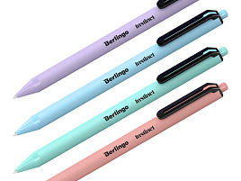 Ручка Berlingo CBm_07742 автоматическая "Instinct", 0,7мм, синяя, корпус ассорти