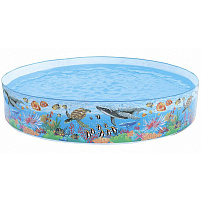 Надувной бассейн И58472 Коралловый риф жесткий борт 244*46