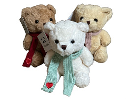 Мягкая игрушка Мишка в шарфике 20см №608