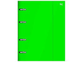 Тетрадь на кольцах 120л. ТТ5к120_пл 63247 "Neon", пластиковая обложка, салатовый, с резинкой