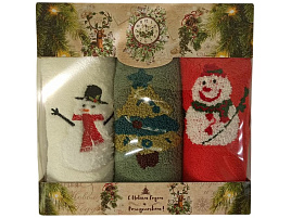 НГ Набор кухонных полотенец 3шт 70*35 микрофибра