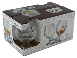 Набор бокалов для бренди 6шт 1714-Г Твоя сила-внутри тебя 250мл