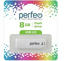 Флеш-драйв Perfeo USB 8Gb C04 белый