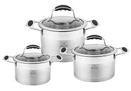 Набор кастрюль нержавейка 3пр (2+3+5л) Millet ML-8235